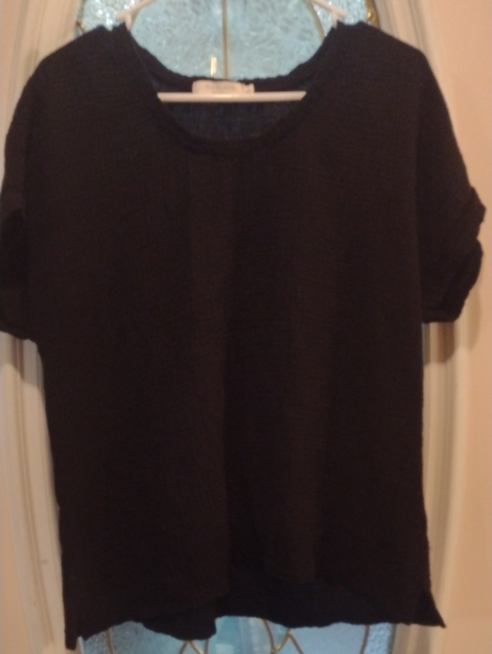 Unbranded Black Short-Sleeve Knit Tee